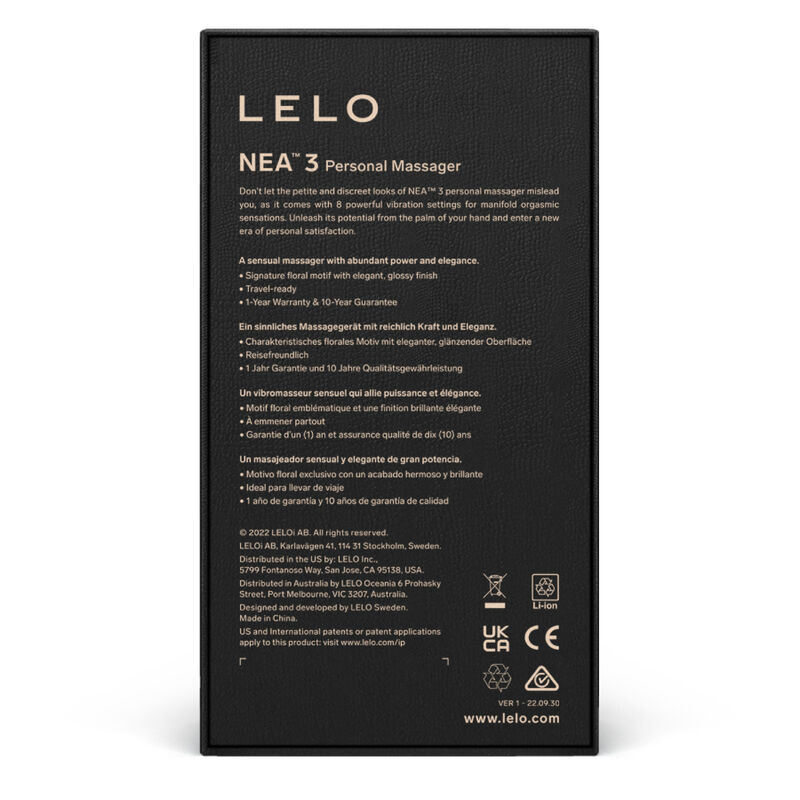LELO NEA 3 PERSONAL MASSAGER - PITCH BLACK - Bild 5