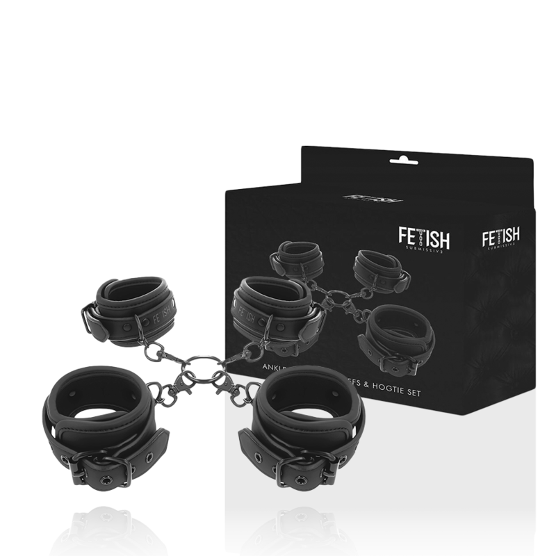 FETISH SUBMISSIVE HOGTIE AND CUFF SET