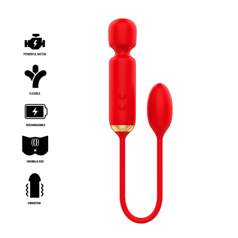 Alternative view of MIA - TOSCANA DOUBLE PLEASURE WAND + EGG VIBRATOR