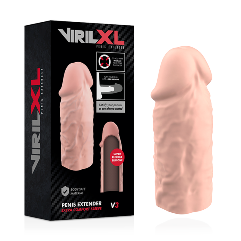 Alternative view of VIRILXL PENIS EXTENDER EXTRA COMFORT SLEEVE V3 FLESH