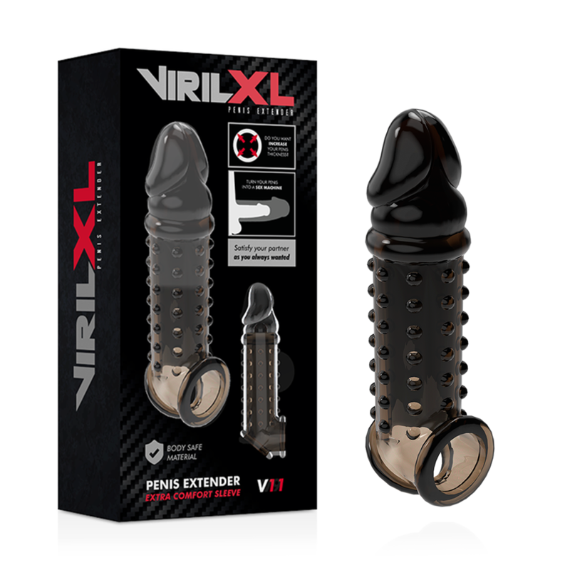Alternative view of VIRILXL PENIS EXTENDER EXTRA COMFORT SLEEVE V11 BLACK