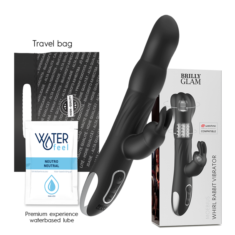 Alternative view of BRILLY GLAM MOEBIUS RABBIT VIBRATOR  ROTATOR WATCHME WIRELESS TECHNOLOGY COMPATIBLE