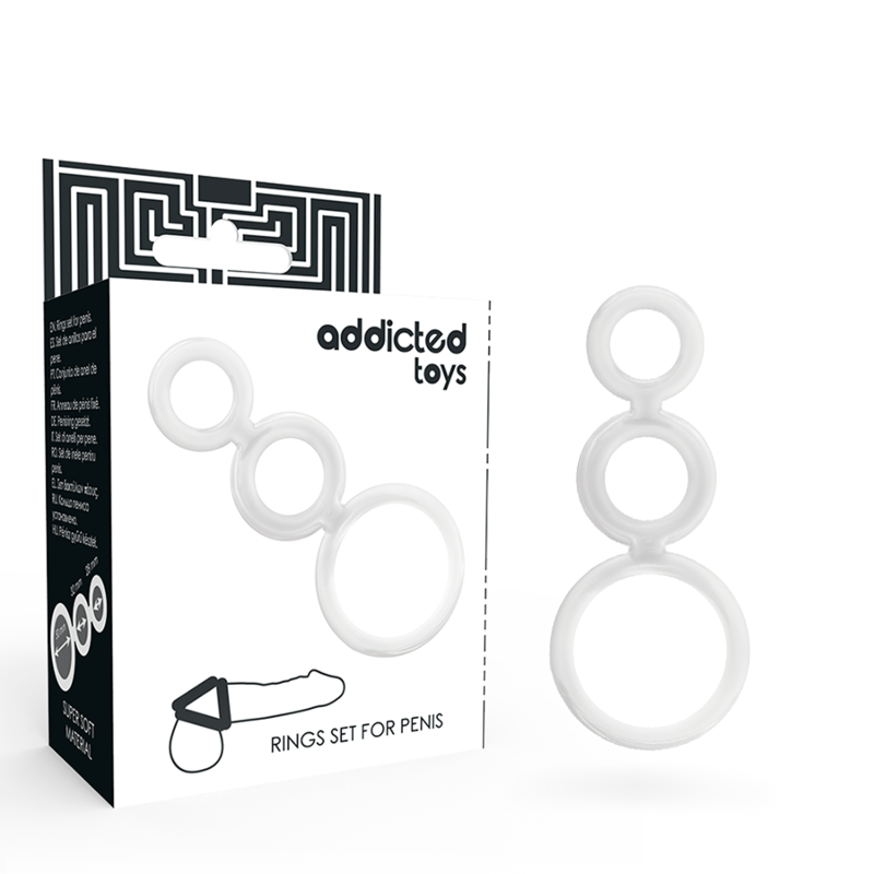 ADDICTED TOYS RINGS SET FOR PENIS TRANSPARENT