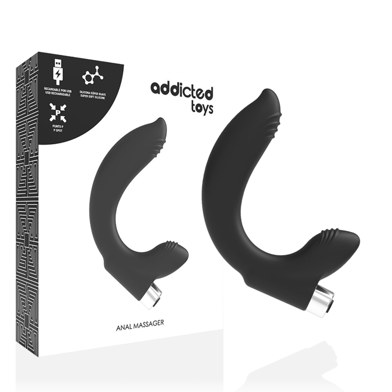 ADDICTED TOYS BLACK RECHARGEABLE PROSTHETIC VIBRATOR