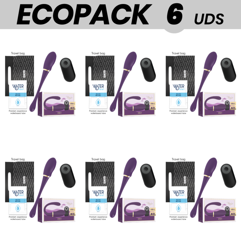 ECOPACK 6 UNITS - TREASURE MERLIN DOUBLE COUPLE VIBRATOR CONTROL REMOTO