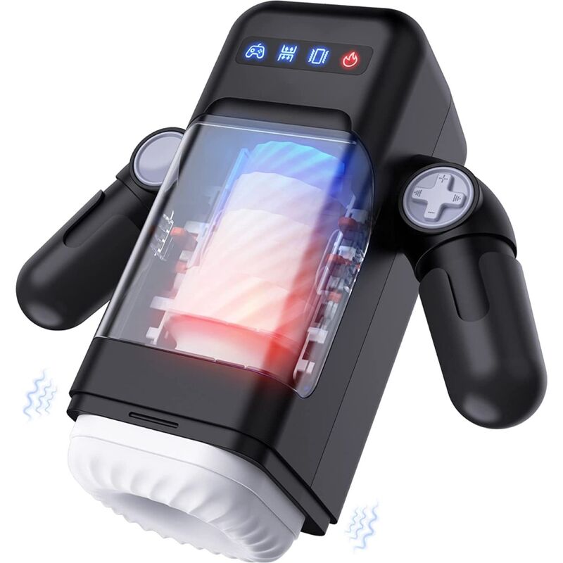 GAME CUP - THRUSTING VIBRATION MASTURBATOR WITH HEATING FUNCTION AND MOBILE SUPPORT - BLACK - Bild 2