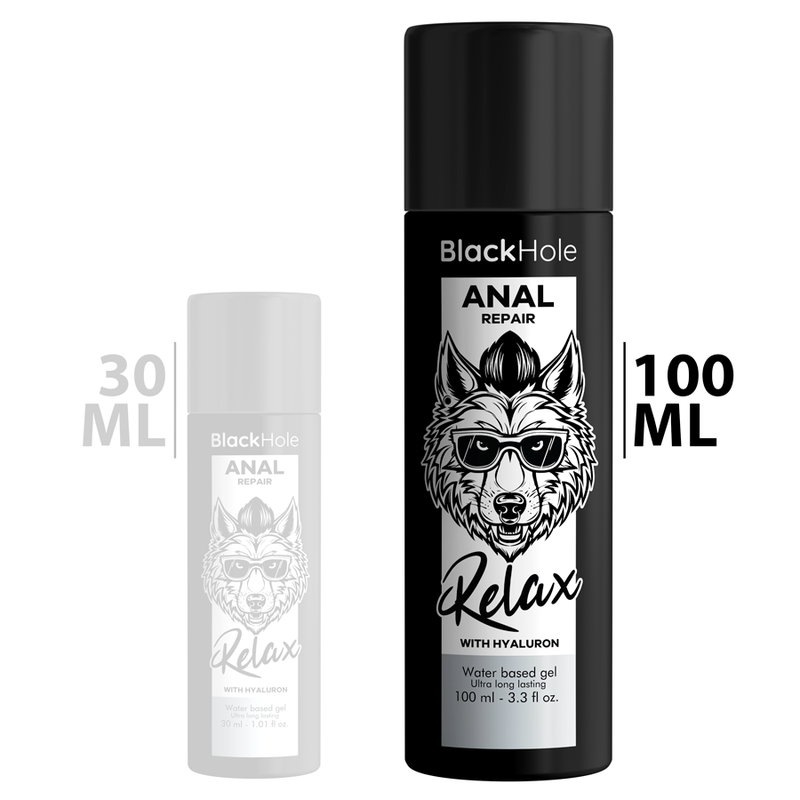 Alternative view of BLACK HOLE - ANAL REPAIR WATER BASED RELAX WITH HYALURON 100 ML
