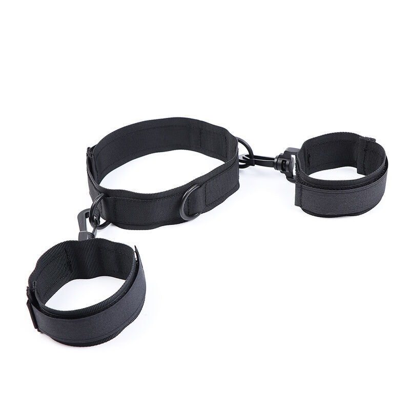 OHMAMA FETISH NYLON COLLAR WITH WRIST RESTRAINTS