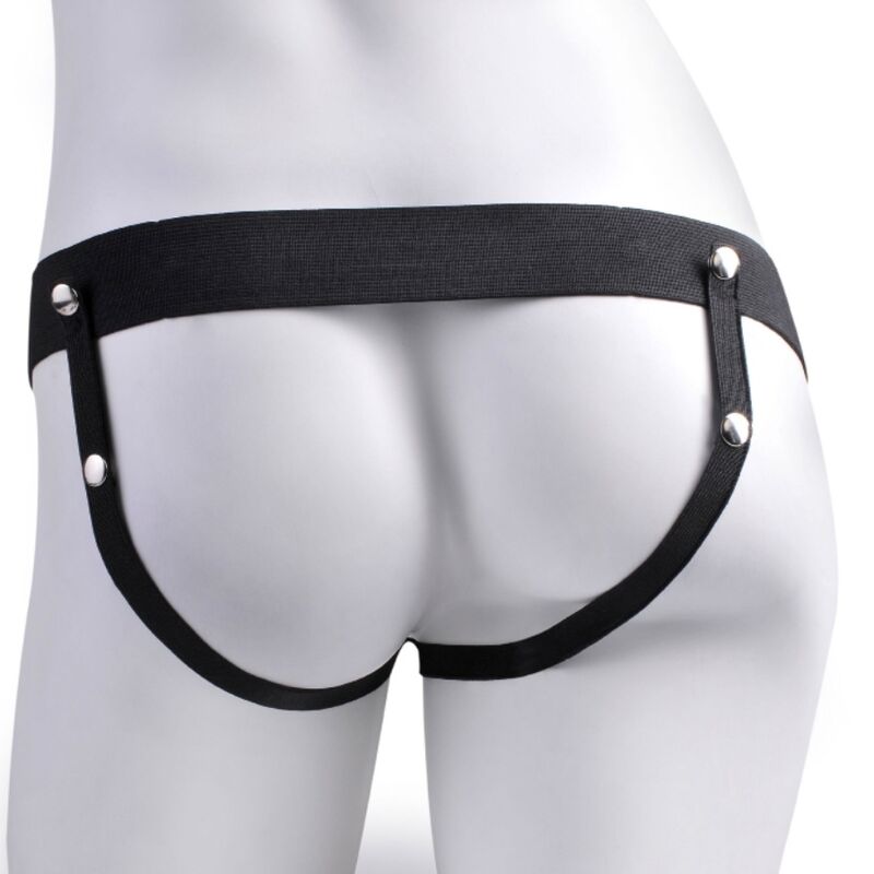 FETISH FANTASY SERIES - ADJUSTABLE HARNESS REALISTIC PENIS WITH BALLS RECHARGEABLE AND VIBRATOR 17.8 CM - Bild 5