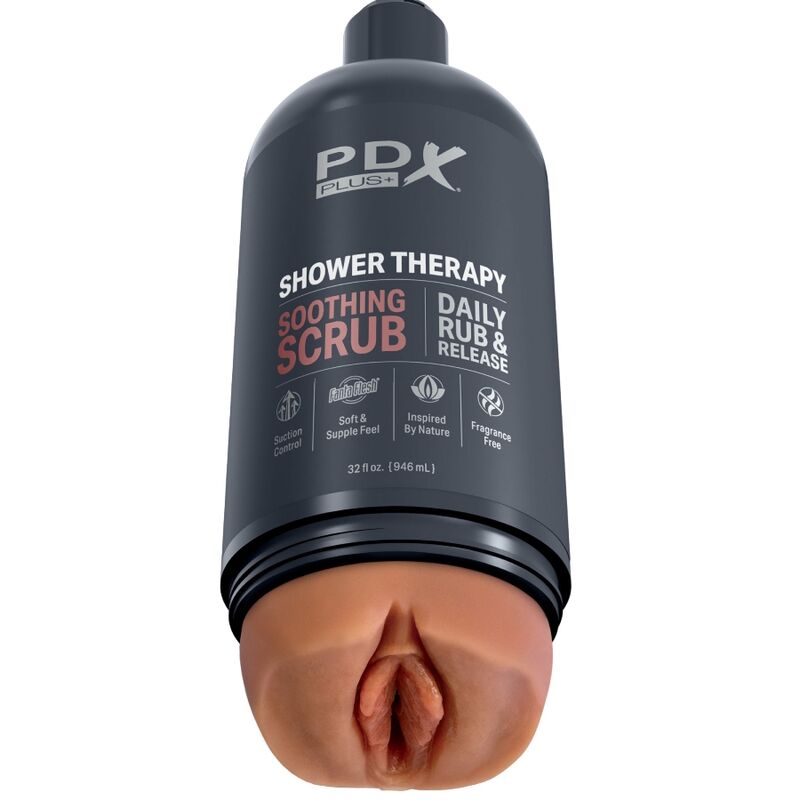 PDX PLUS - STROKER DISCREET DESIGN SHAMPOO BOTTLE SOOTHING SCRUB CARAMEL