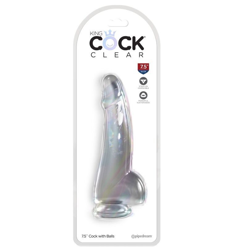 Alternative view of KING COCK CLEAR - DILDO WITH TESTICLES 15.2 CM TRANSPARENT
