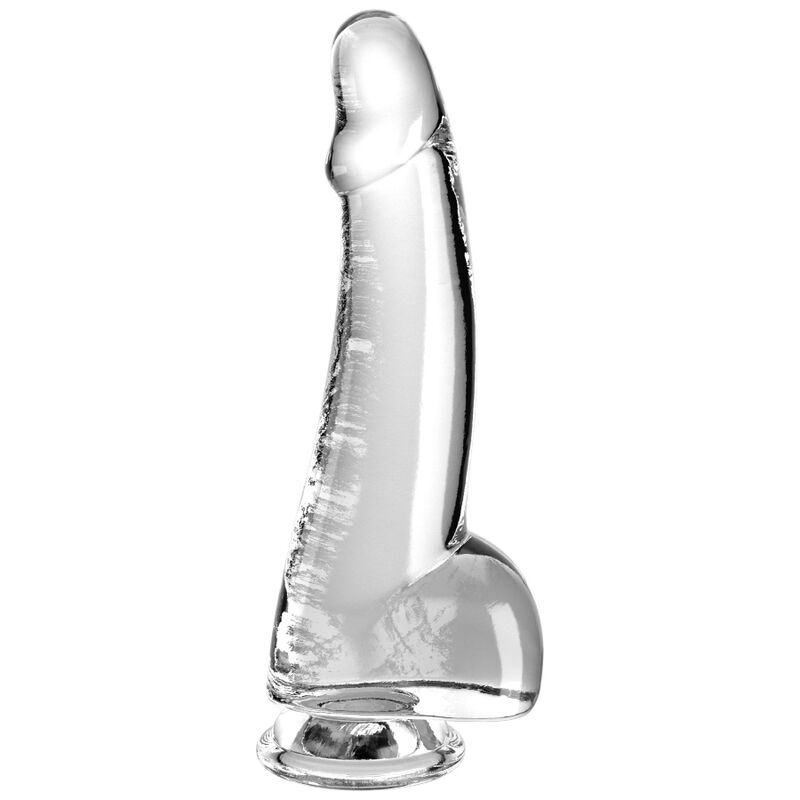KING COCK CLEAR - DILDO WITH TESTICLES 15.2 CM TRANSPARENT