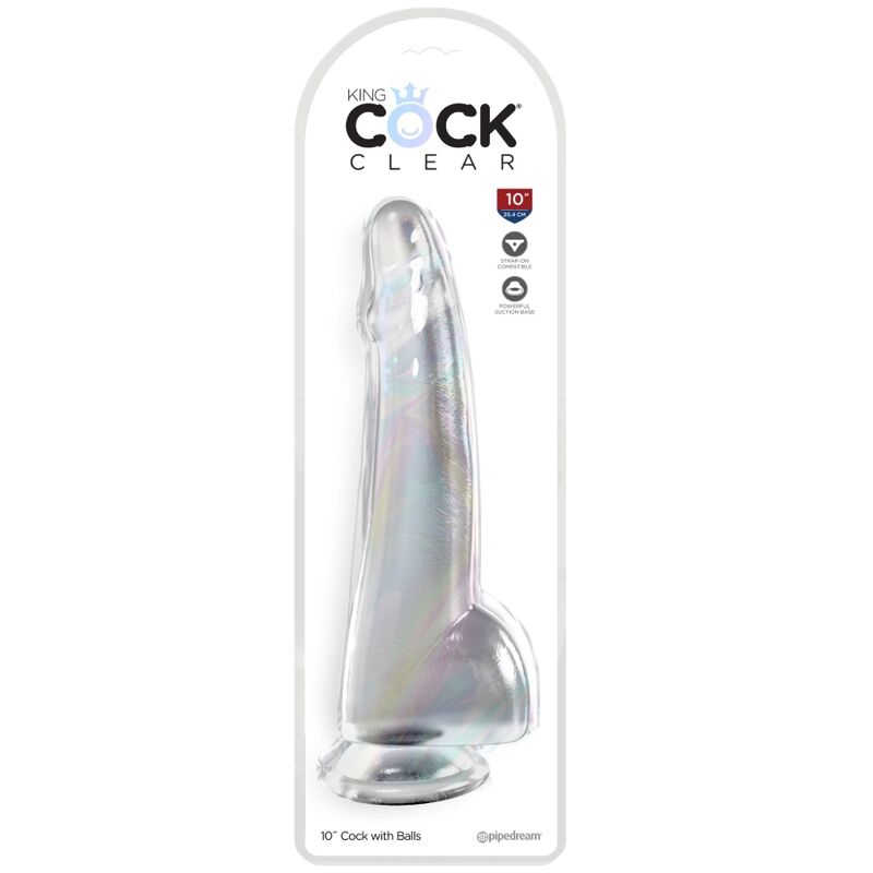 Alternative view of KING COCK CLEAR - DILDO WITH TESTICLES 19 CM TRANSPARENT