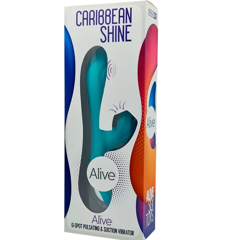 ALIVE - CARIBBEAN SHINE VIBRATOR SUCKER BLUE - Bild 5