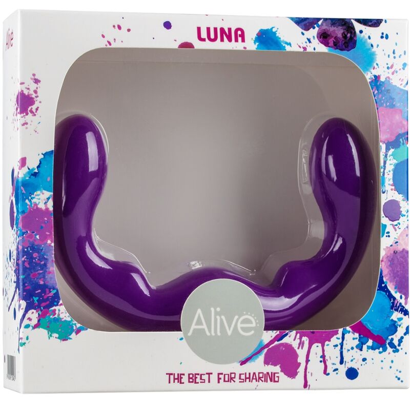 ALIVE - LUNA DILDO DOUBLE PENETRATION VIOLET SILICONE 25 CM - Bild 2