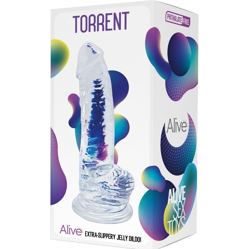 Alternative view of ALIVE - TORRENT REALISTIC PENIS TRANSPARENT 20.6 CM