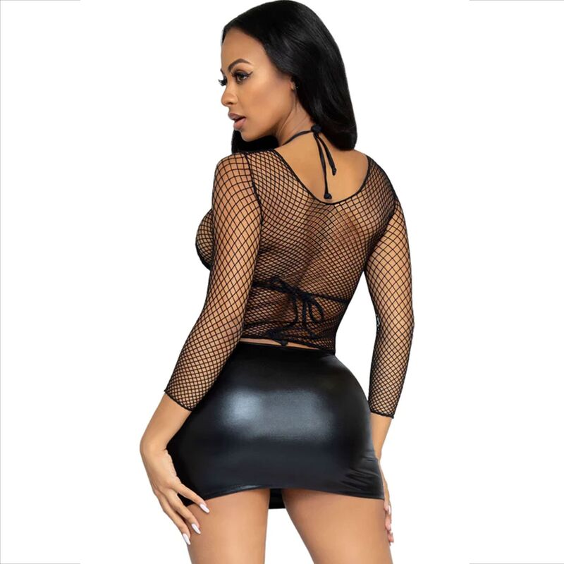 LEG AVENUE - FISHNET LONG SLEEVE T-SHIRT RED - Bild 3