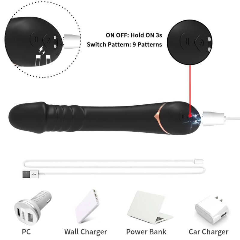 Alternative view of ARMONY - DILDO VIBRATOR SILICONE BLACK