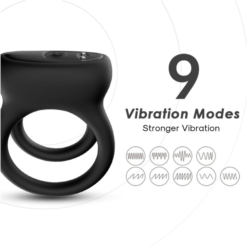 Alternative view of ARMONY - DOUBLE RING VIBRATOR BLACK