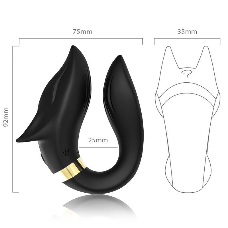 ARMONY - FOX VIBRATOR FOR COUPLES REMOTE CONTROL BLACK - Bild 3
