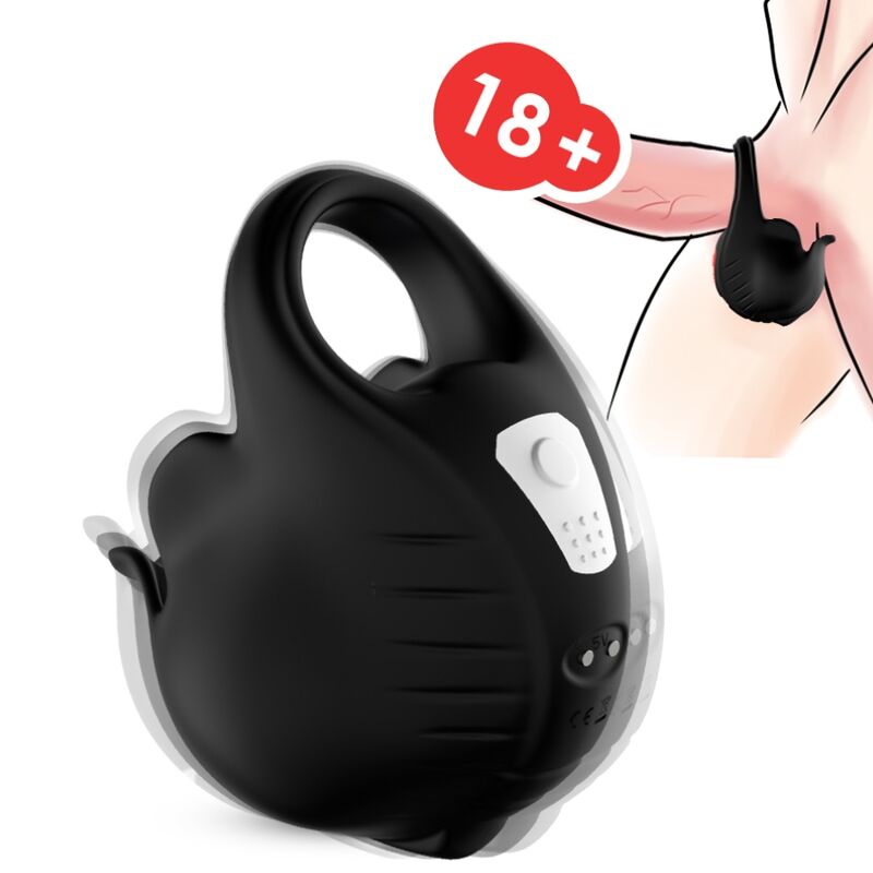 Alternative view of ARMONY - CUPPING VIBRATOR RING REMOTE CONTROL BLACK