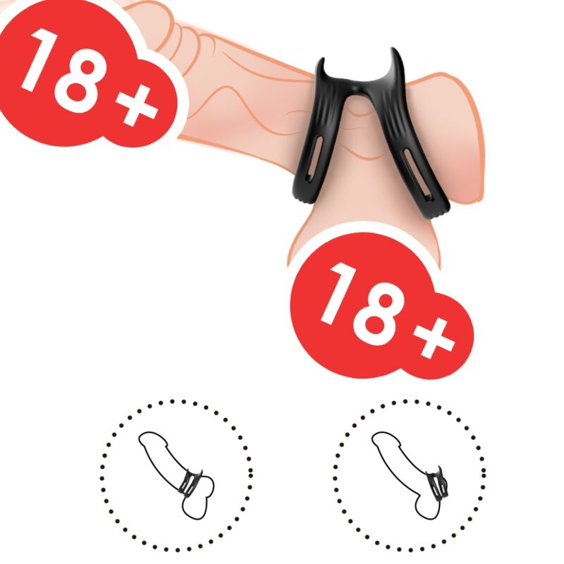 ARMONY - DUALRING DOUBLE ELASTIC RING BLACK - Bild 3