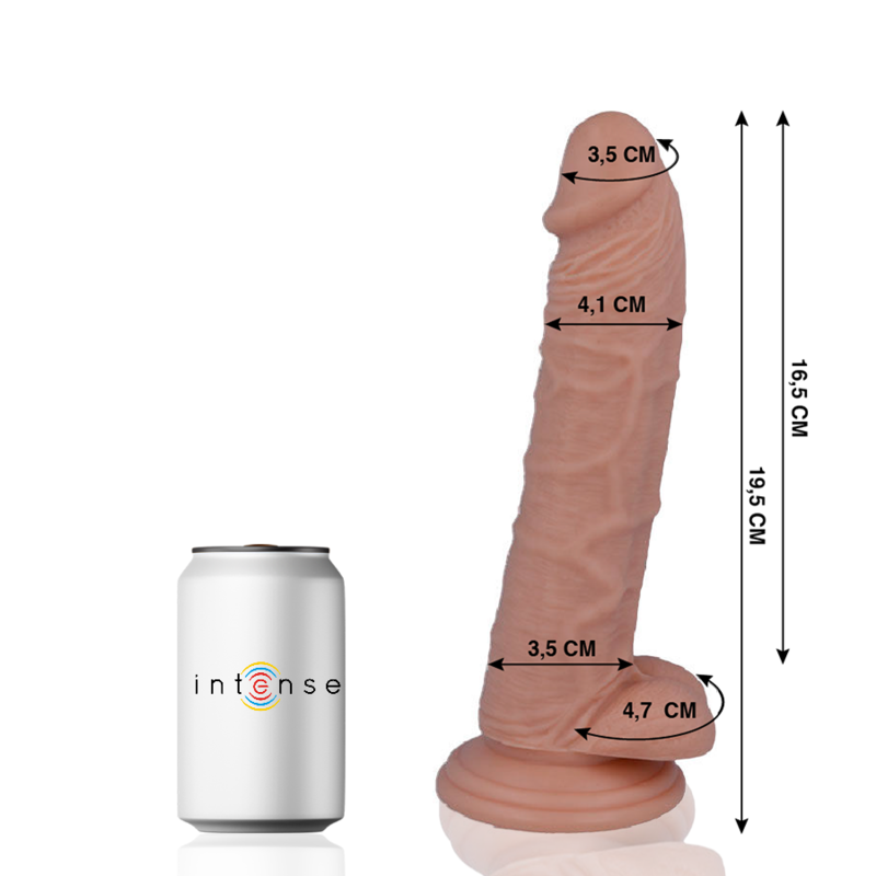 MR INTENSE 15 REALISTIC COCK  19.5 -O- 4.1CM