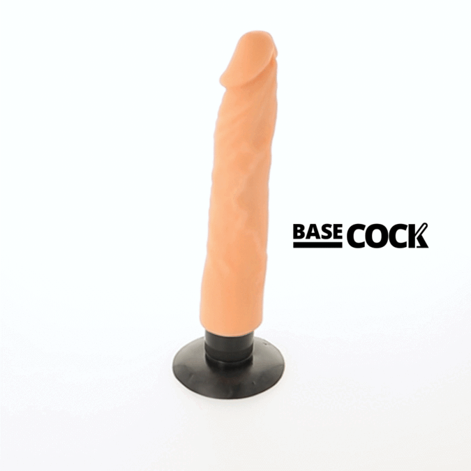 BASECOCK REALISTIC VIBRATOR 2-1 FLESH  20CM