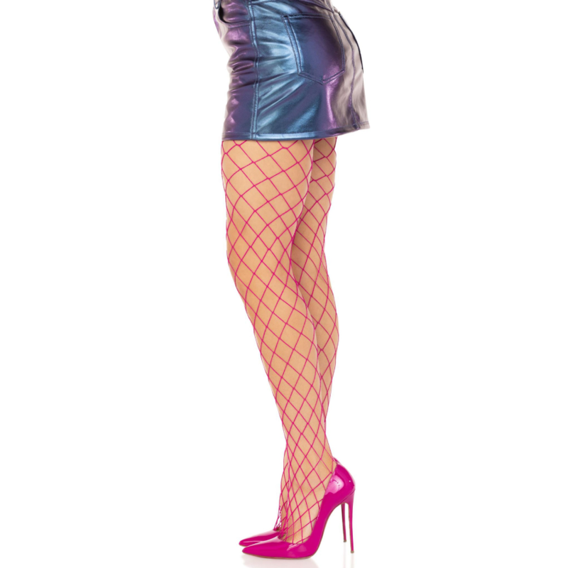 LEG AVENUE - DIAMOND FISHNNET PANTYHOSE PINK - Bild 3