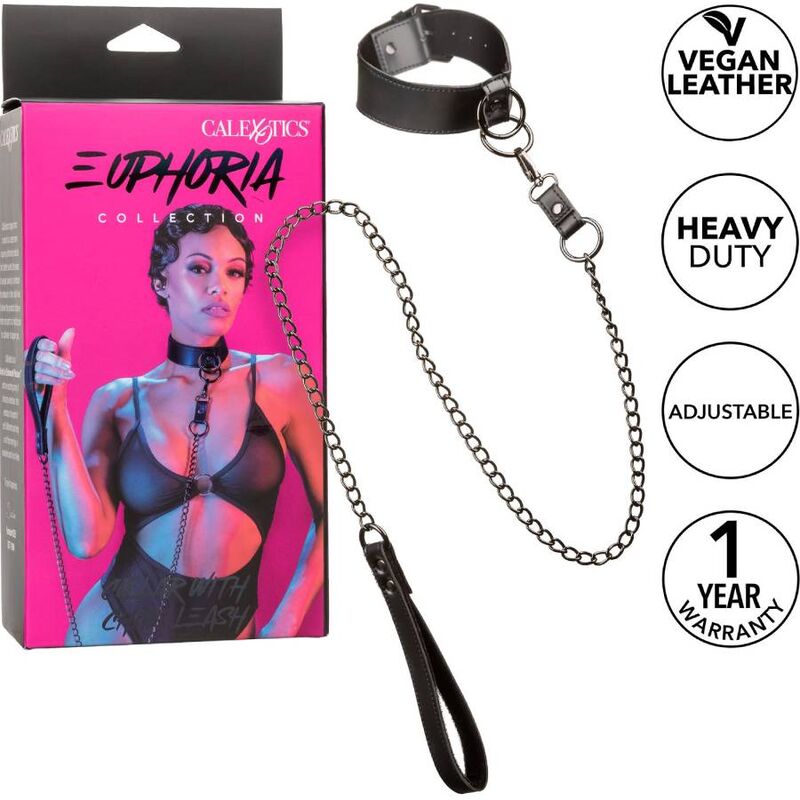Alternative view of CALIFORNIA EXOTICS - EUPHORIA COLLAR WITH CHAIN LEASH