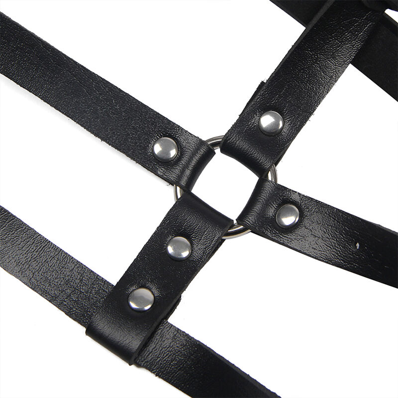 SUBBLIME - LEATHER RING CHEST HARNESS BLACK ONE SIZE - Bild 5