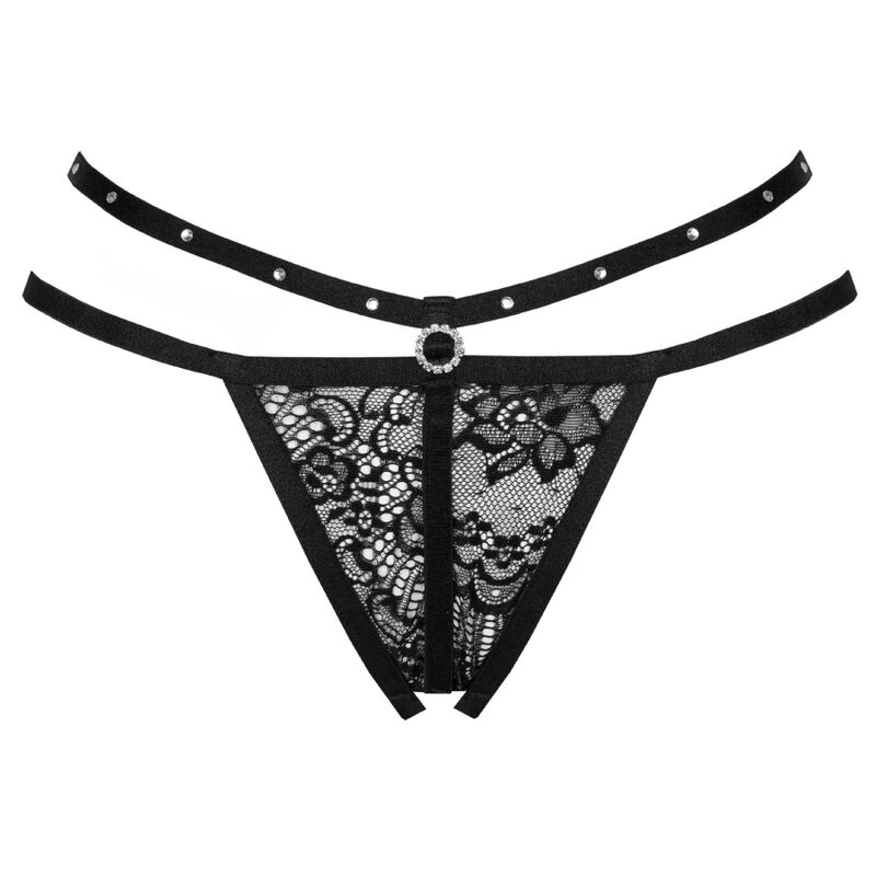 LIVCO CORSETTI FASHION - NOMADE THONG CROTCHLESS BLACK - Bild 3