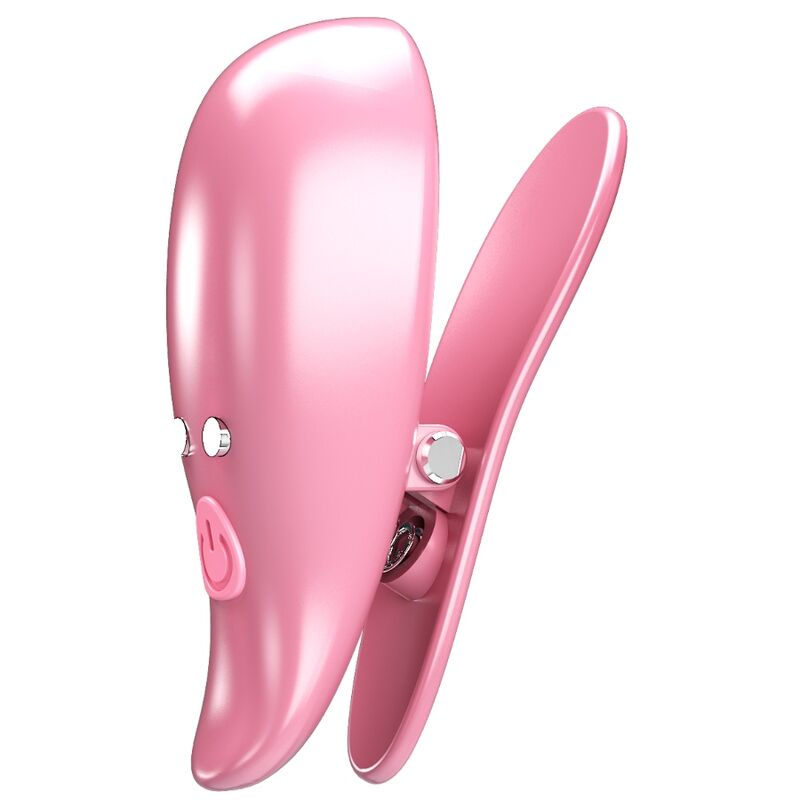 Alternative view of PRETTY LOVE - LEAF VIBRATING NIPPLE CLAMPS PINK
