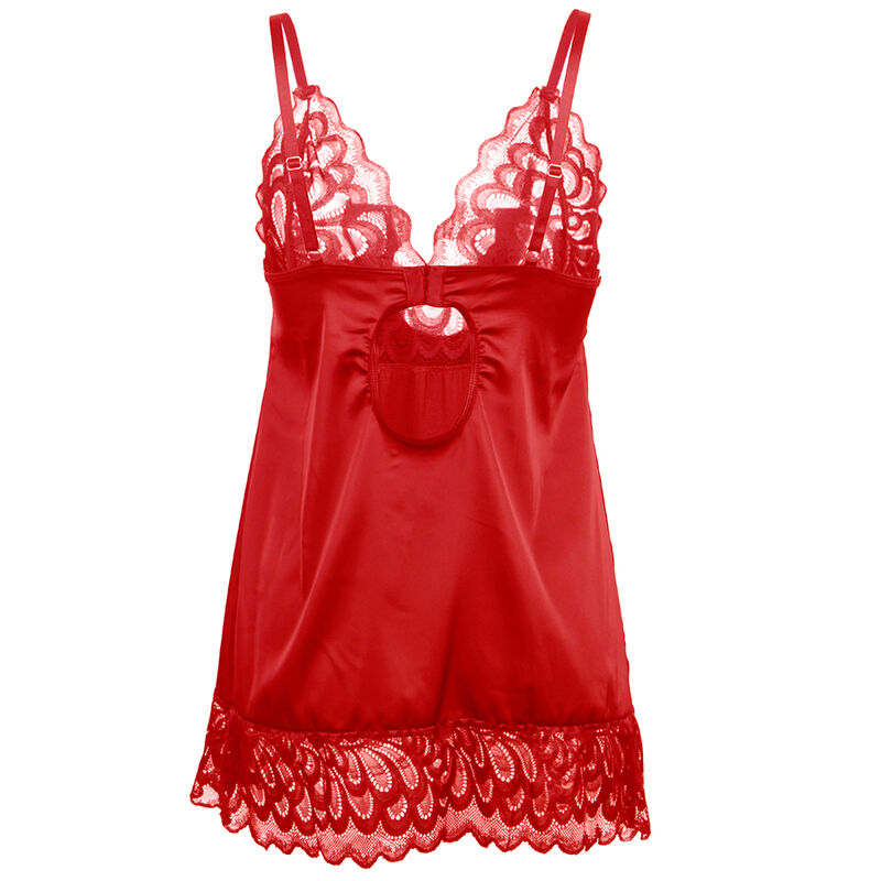 SUBBLIME - SATIN BABYDOLL WITH LACE RED - Bild 5