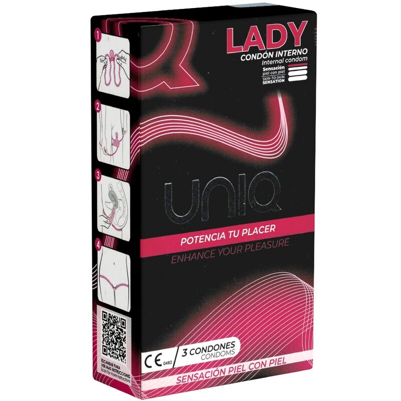 UNIQUE LADY CONDOM FRE LATEX 3 UDS
