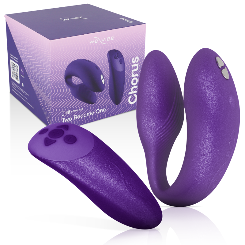 WE VIBE CHORUS COUPLES VIBRATOR WITH SQUEEZE CONTROL - PURPLE