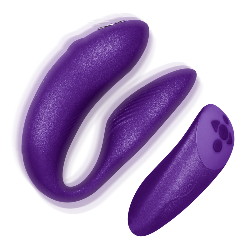 Alternative view of WE VIBE CHORUS COUPLES VIBRATOR WITH SQUEEZE CONTROL - PURPLE