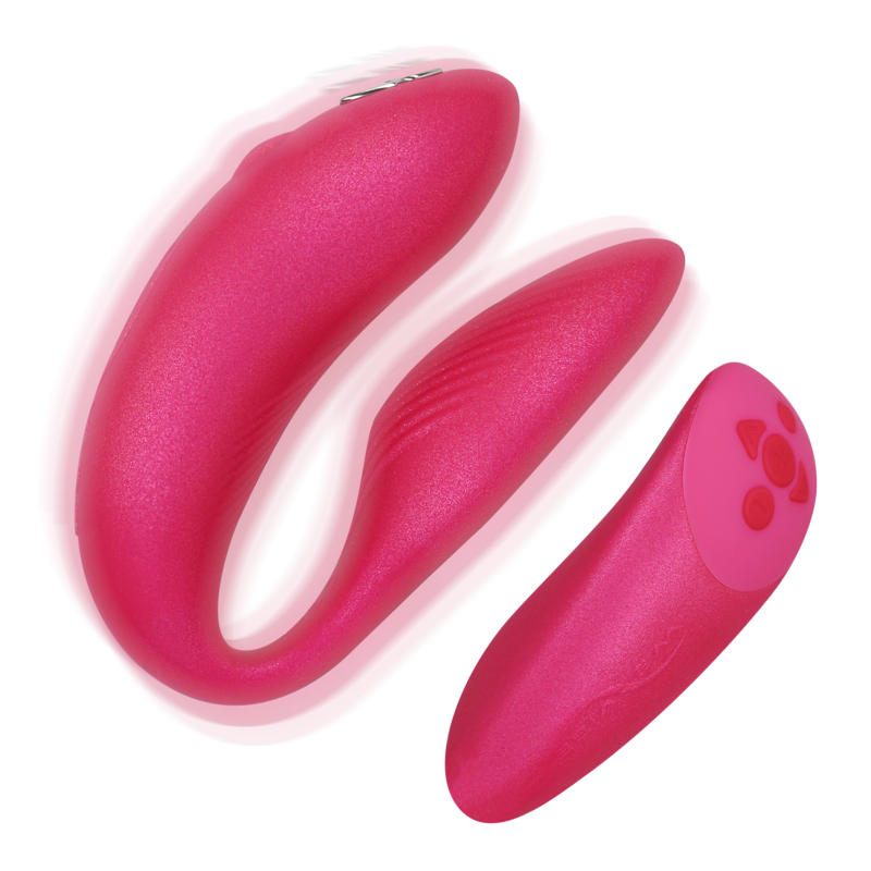 Alternative view of WE VIBE CHORUS COUPLES VIBRATOR WITH SQUEEZE CONTROL - PINK