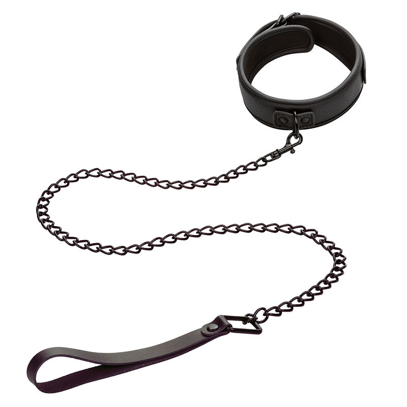 Alternative view of CALEXOTICS - NOCTURNAL COLLAR  LEASH LEATHER ADJUSTABLE BLACK