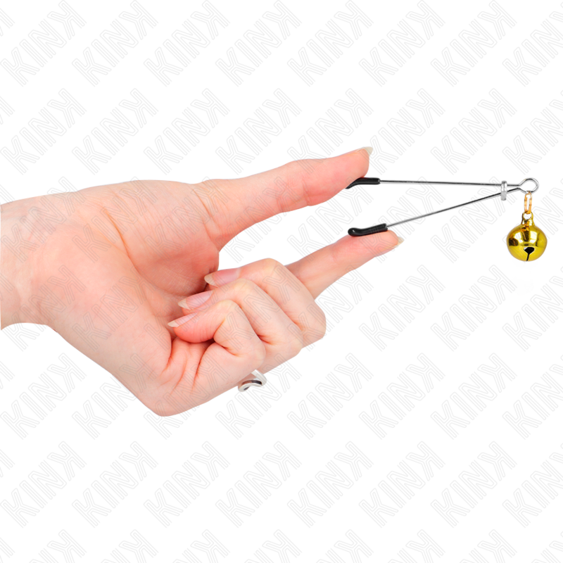 KINK - THIN BELL NIPPLE CLAMPS GOLD 7 CM - Bild 4
