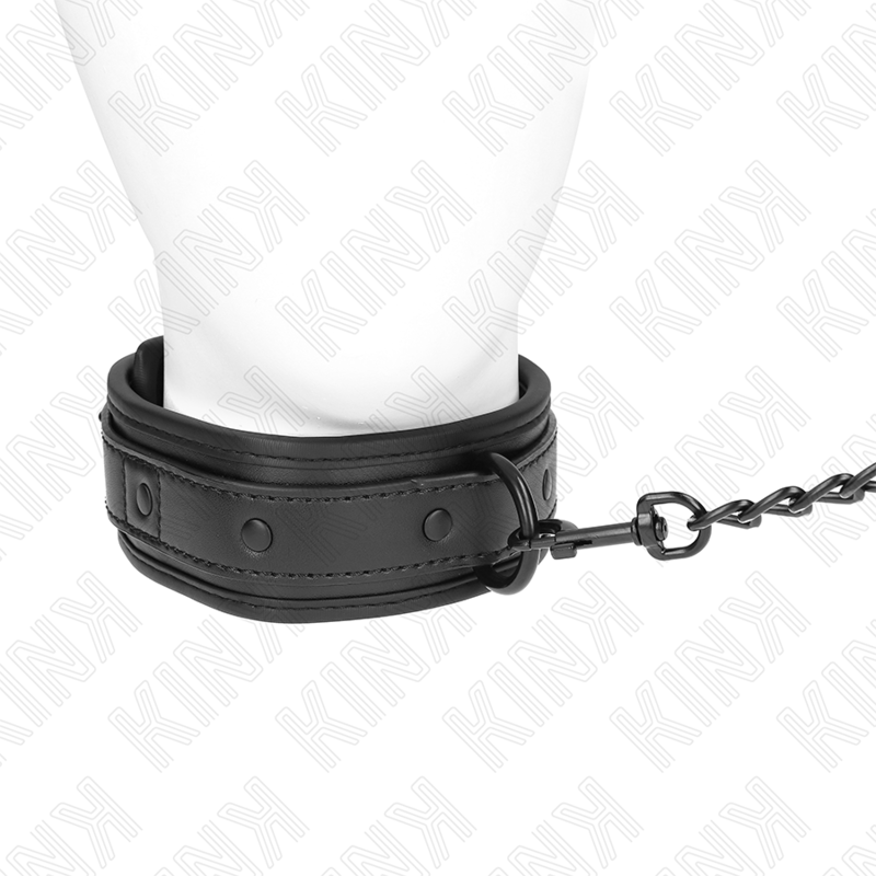 KINK - NEOPRENE BONDAGE COLLAR MODEL 2 WITH BELT 78 CM ADJUSTABLE 37.5 X 49.5 CM - Bild 2
