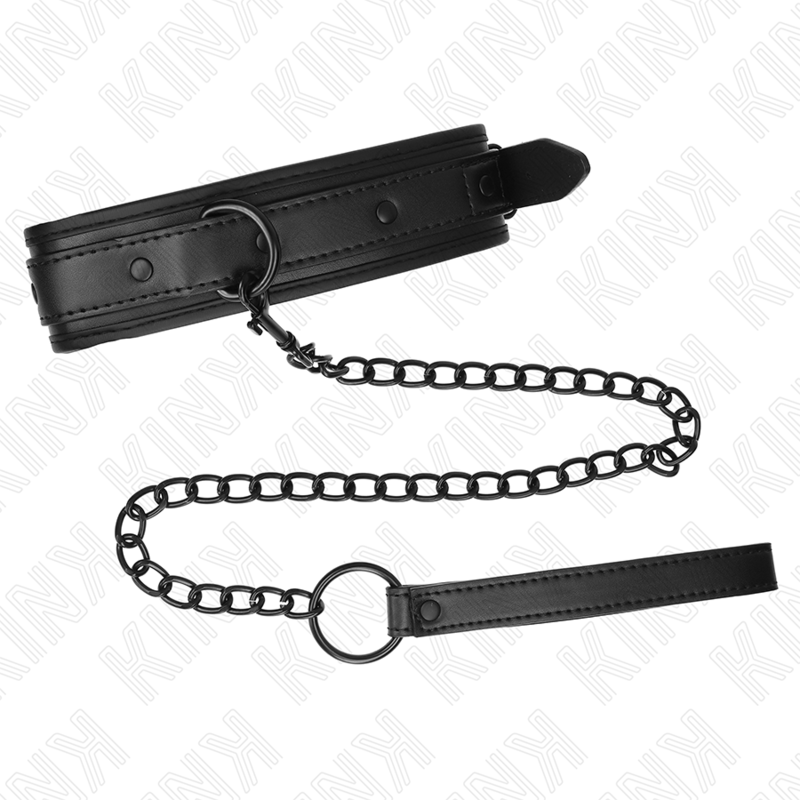 KINK - NEOPRENE BONDAGE COLLAR MODEL 2 WITH BELT 78 CM ADJUSTABLE 37.5 X 49.5 CM - Bild 3