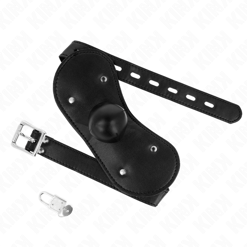Alternative view of KINK - BALL GAG MOUTH MASK WITH LOCK ADJUSTABLE 42-60 CM