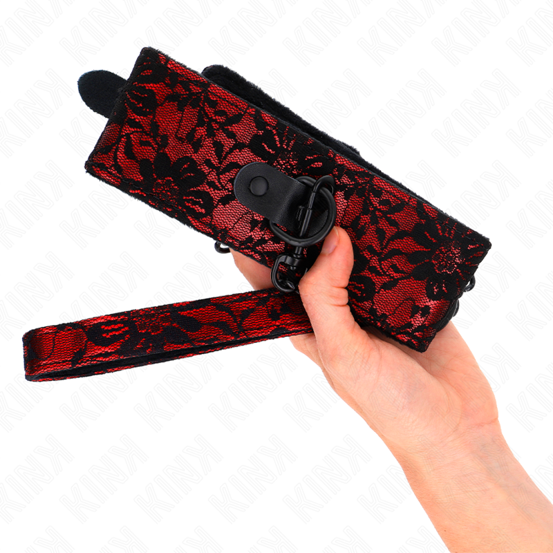 KINK - LACE NECKLACE WITH BELT WITH REAL LEATHER BELT 105 CM / 44 X 5.5 CM - Bild 3