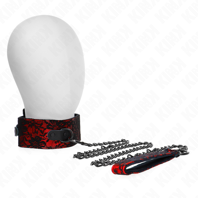 KINK - LACE NECKLACE WITH BELT WITH REAL LEATHER BELT 105 CM / 44 X 5.5 CM - Bild 5