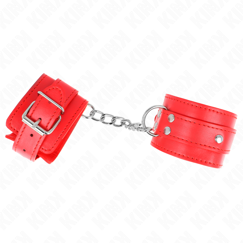 Alternative view of KINK - 3 D-RING WRIST RESTRAINTS ADJUSTABLE RED 17.5-25 CM X 6 CM