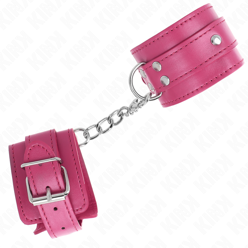 Alternative view of KINK - 3 D-RING WRIST RESTRAINTS ADJUSTABLE PINK 17.5-25 CM X 6 CM