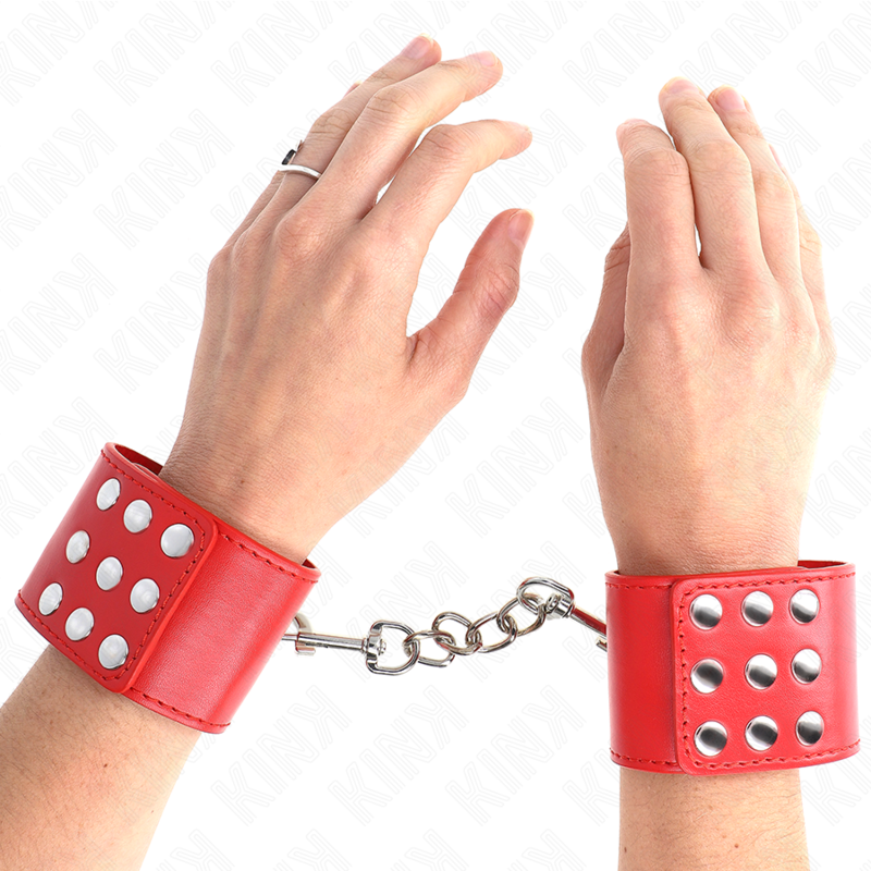 KINK - WRIST RESTRAINTS WITH SNAP FASTEN RED ADJUSTABLE 19-24 CM X 5.5 CM - Bild 4
