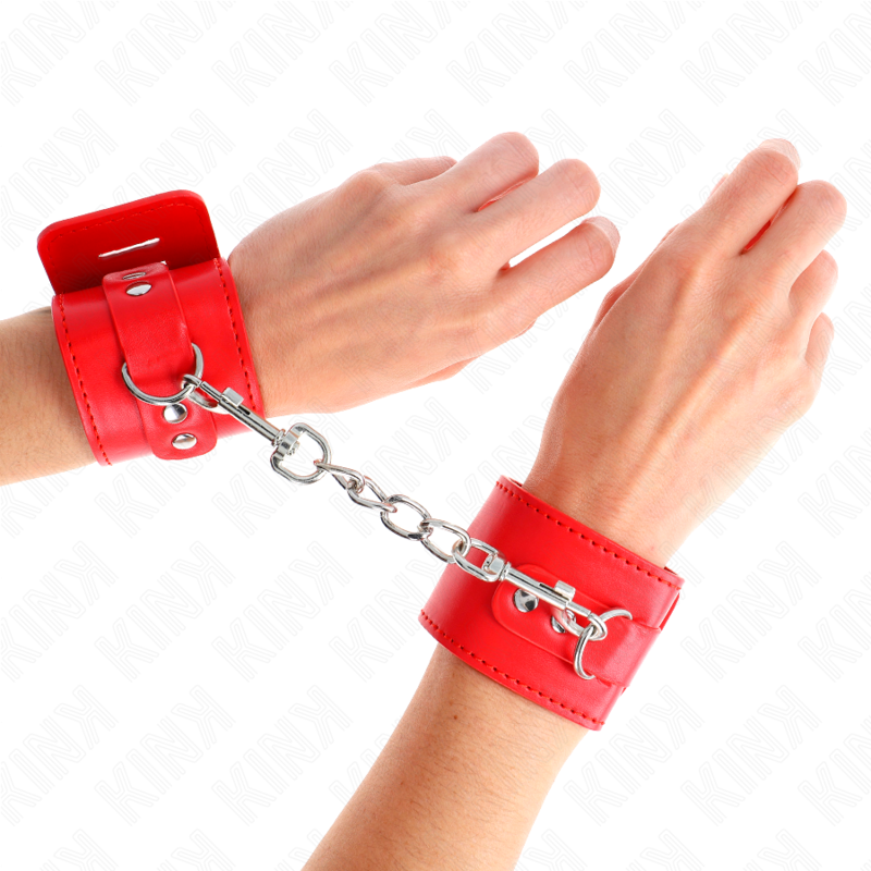 KINK - WRIST RESTRAINTS WITH PADLOCK CLOSURE RED ADJUSTABLE 16-23 CM X 5.5 CM - Bild 4