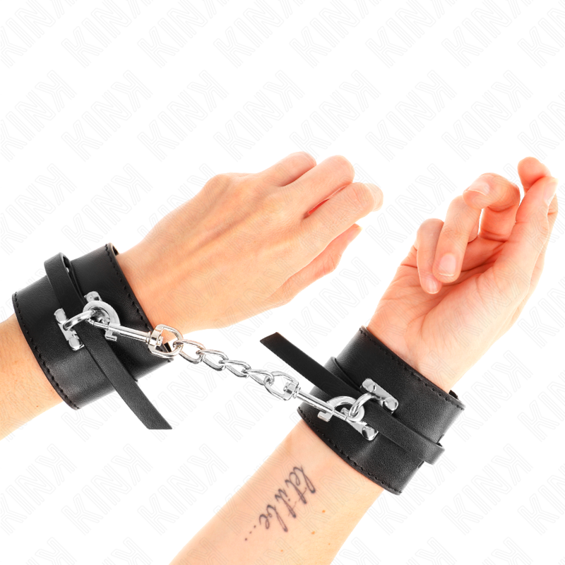 KINK - DELUXE LOCKING WRIST RESTRAINTS BLACK ADJUSTABLE 14.5-21 CM X 6 CM - Bild 4